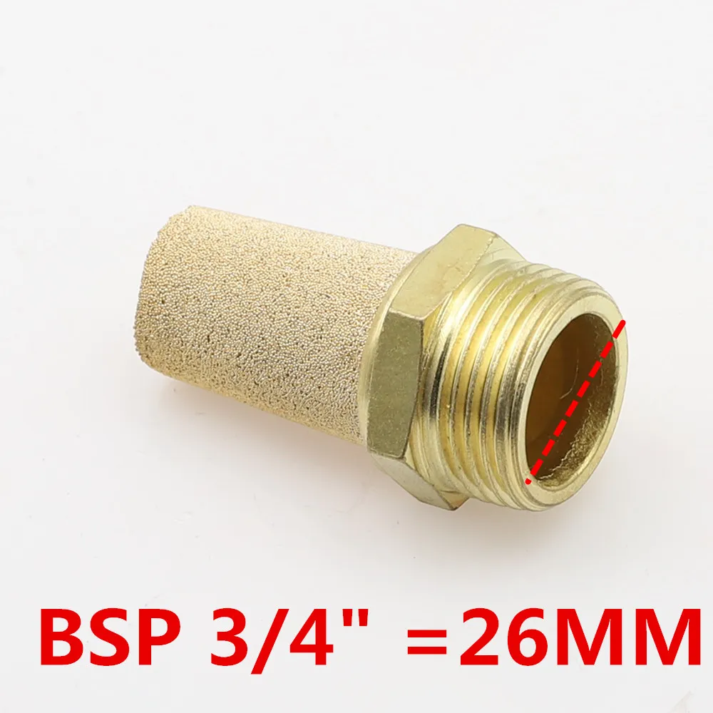 Медный фитинг M5 1/" 1/4" 3/" 1/2" Пневматический латунный для глушителя выхлопного звука пневматические глушители фитинг шумоподавитель редуктор коннектор - Цвет: BSL 06
