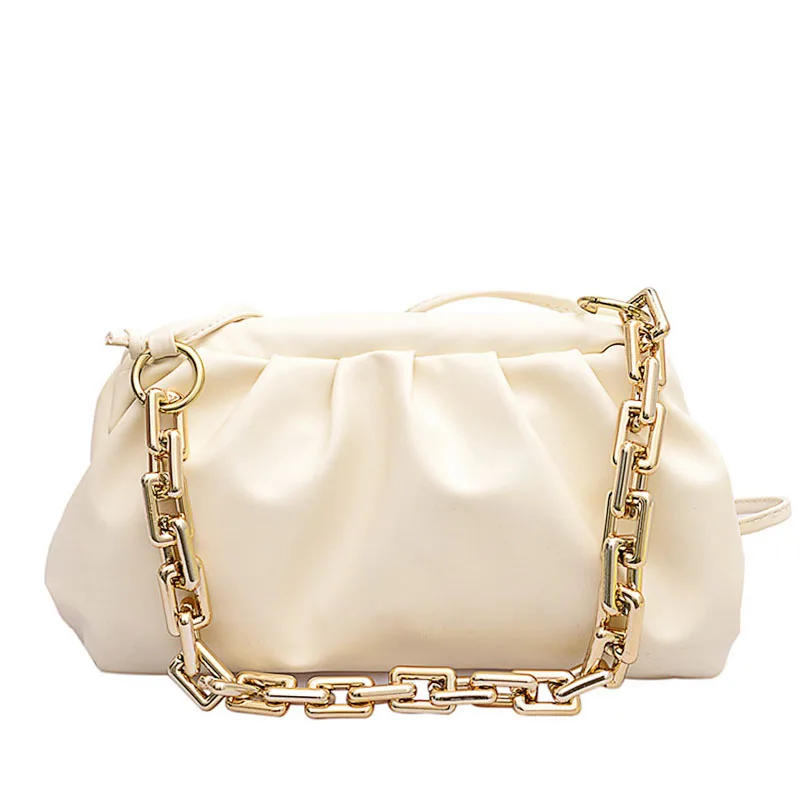 

Fashion Chain Shoulder Bags For Women 2020 New Solid Color Luxury PU Leather Crossbody Messenger Bag Female Party Handbags