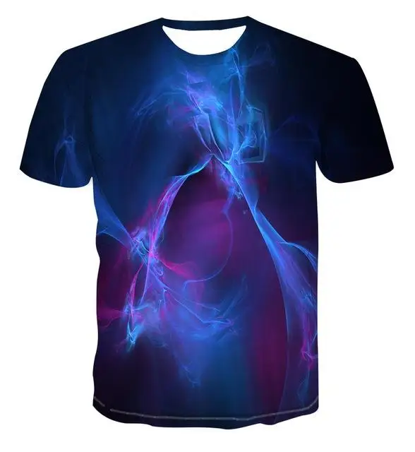 

2021 new casual magic short-sleeved men's T-shirt fashion O-neck T-shirt personalized printing 3D unisex top