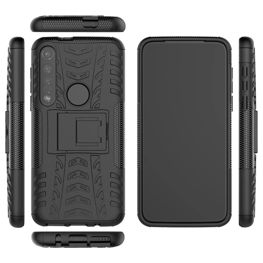 Для Moto G8 G6 G5S G4 Plus Heavy Duty Kickstand защита от падения Чехол для 2018 G7 Power Play C 2017