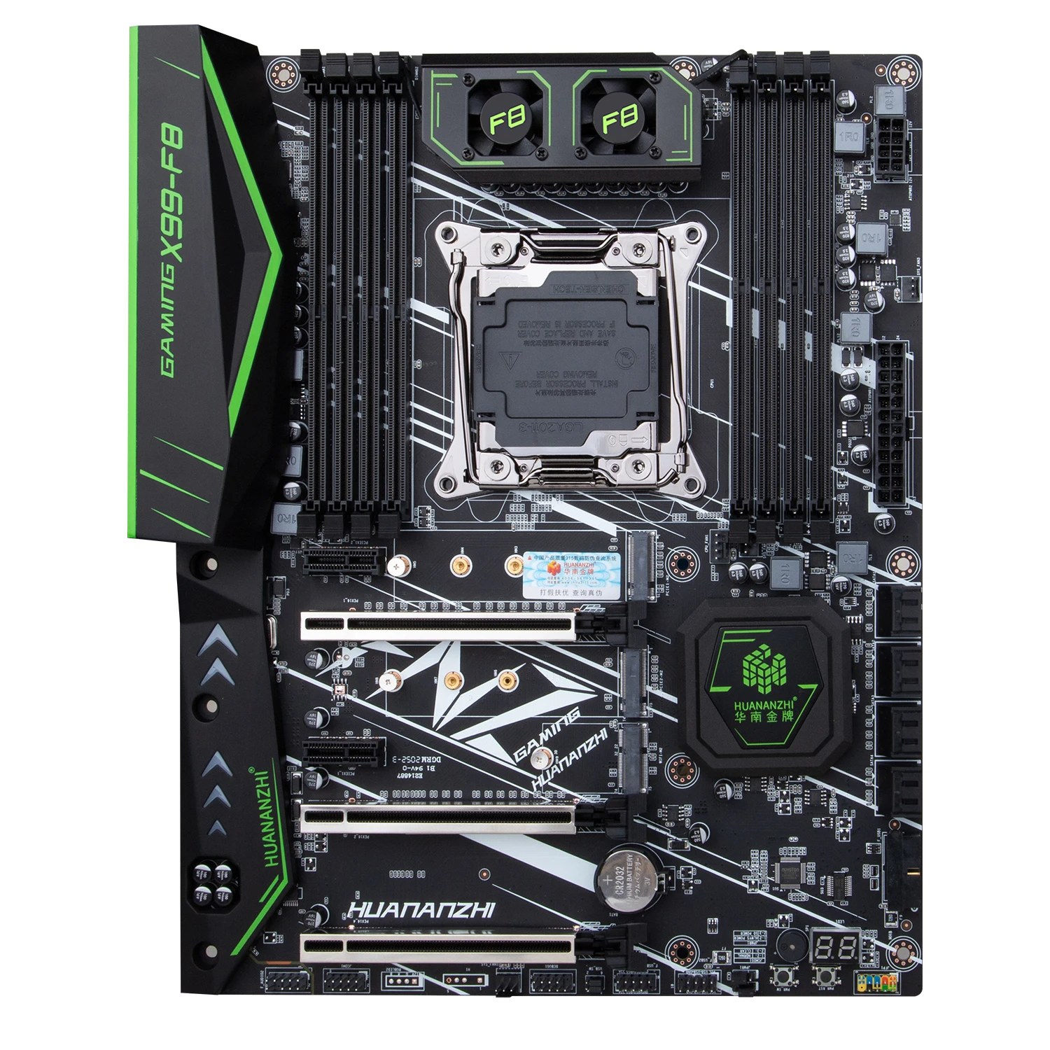 

HUANANZHI X99 F8 Motherboard with Intel XEON E5 2680 V3 with 2*16G DDR4 RECC Memory Combo Kit Set NVME SATA 3.0 USB 3.0 ATX