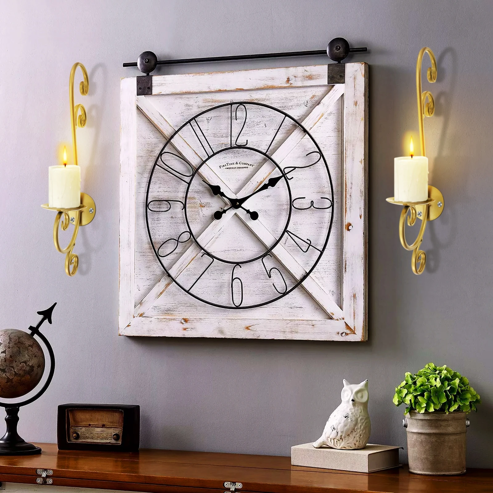 

2 шт., настенные декоративные подсвечники для камина