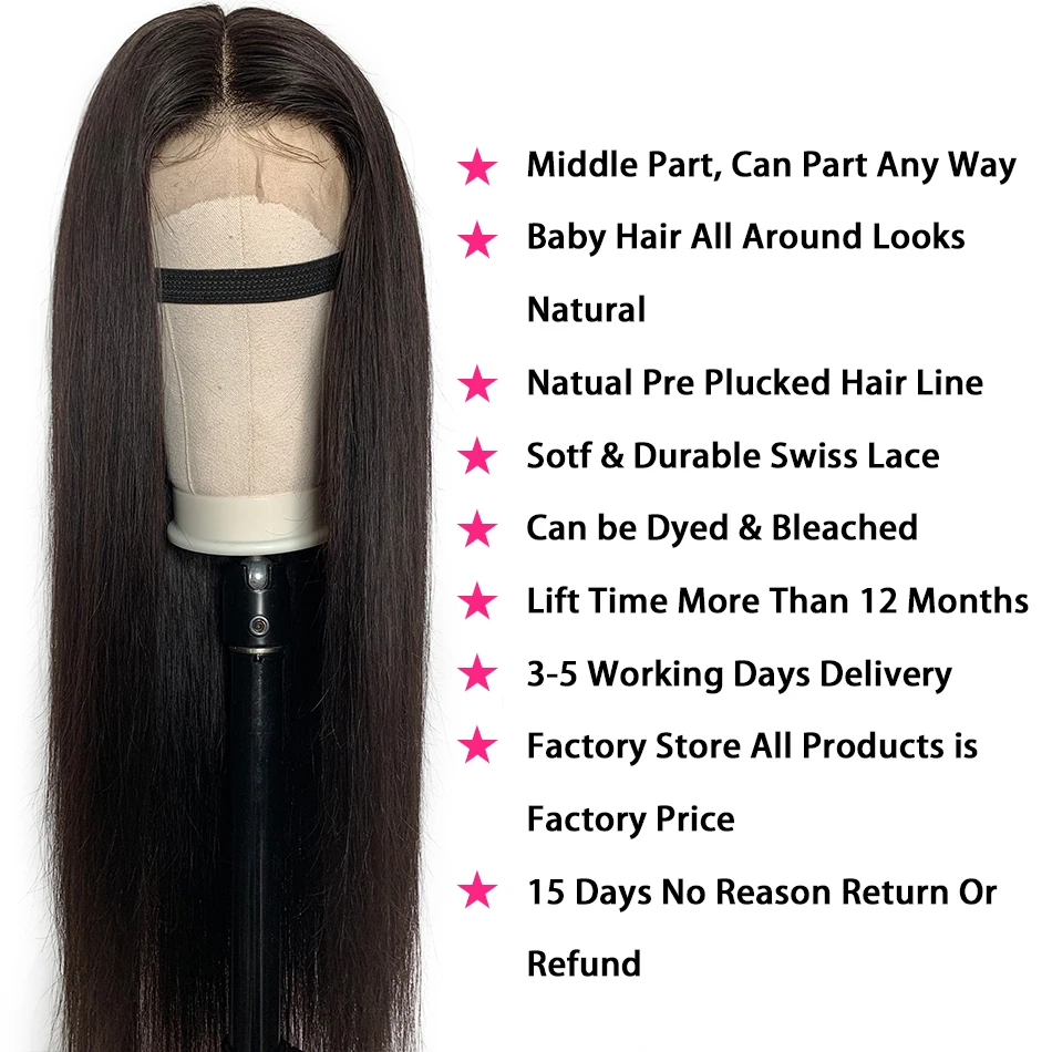 13X6 Синтетические волосы на кружеве парики из натуральных волос Выбеленные узлы