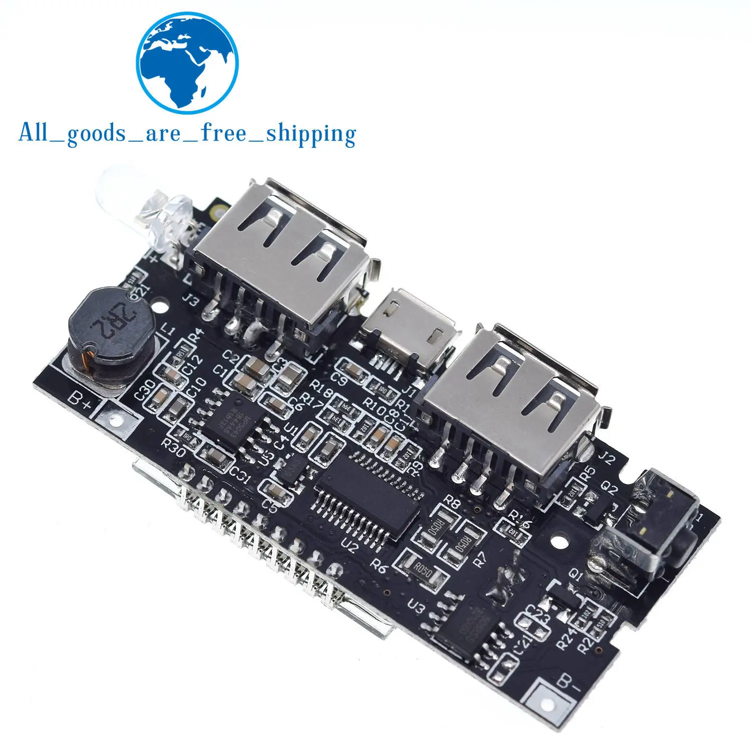 Двойной USB 18650 Батарея Зарядное устройство PCB Мощность модуль 5V 1A 2.1A мобильный Мощность банка аксессуары для телефона DIY светодиодный ЖК-дисплей зарядная Модульная плата