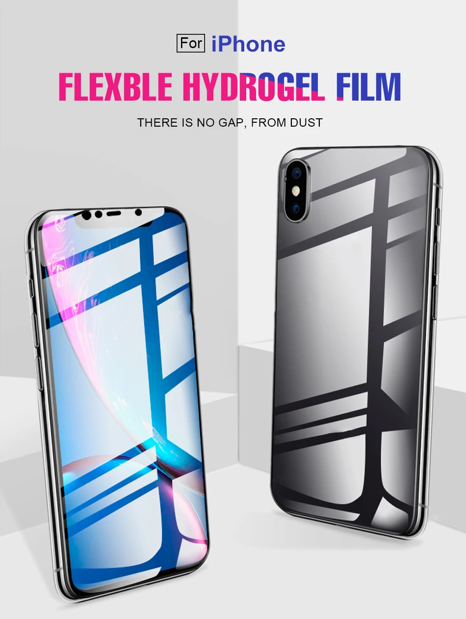21D задняя защитная пленка для экрана Гидрогелевая пленка для iPhone 7 8 Plus XR X XS Max Защитная пленка для iPhone 7 6 6S Plus X мягкая пленка