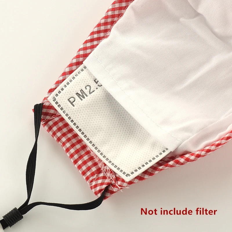 Хлопковая черная маска для рта противопылевая с фильтром из активированного