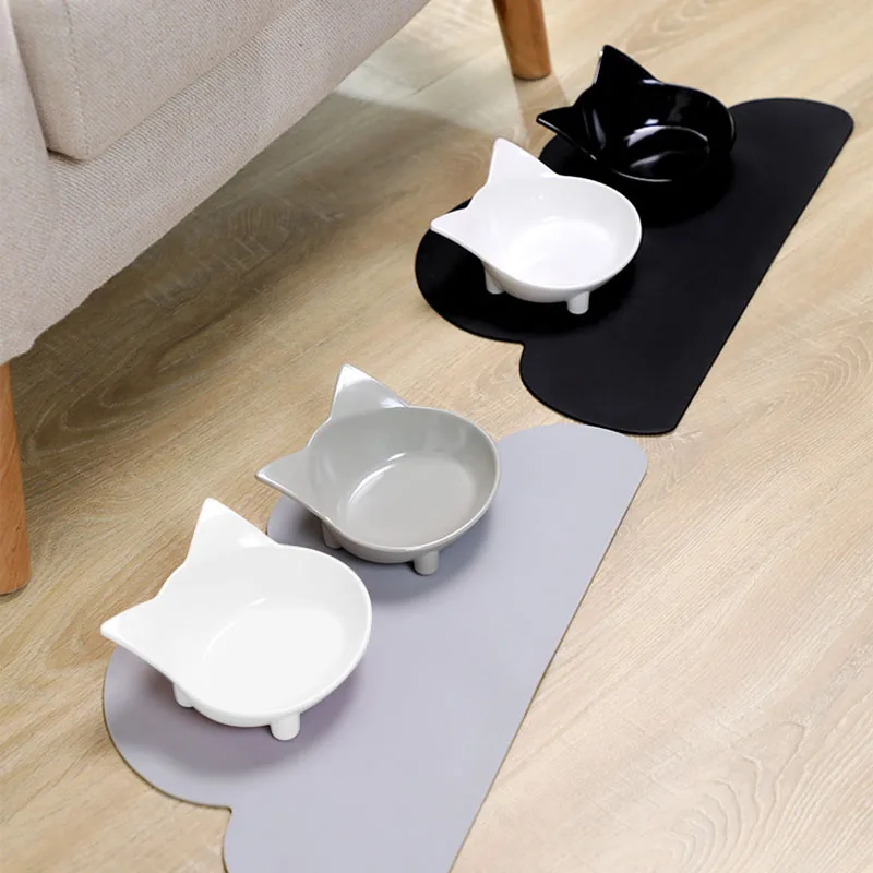 Кошачьи миски для кошек Еда чаша Нескользящие воды блюдо щенок домашних животных