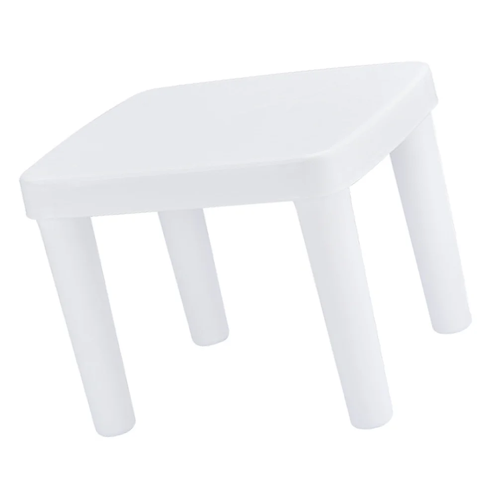 

1Pc Children Footstool Household Stool Bathroom Low Stool Furniture (White)