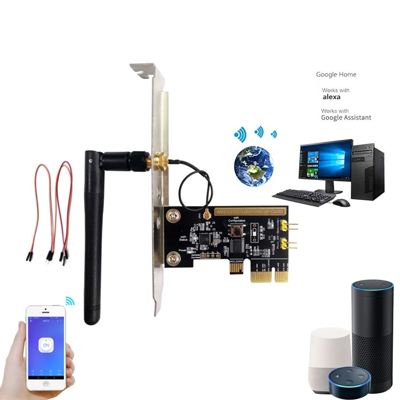 Пульт дистанционного управления Mini PCI-E для настольного ПК карта переключения Wi-Fi