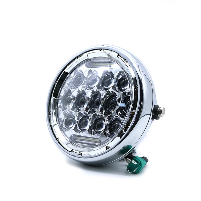 Фара светодиодная круглая для мотоцикла 7 дюймов 75 Вт ДХО Harley Honda Yamaha Suzuki Cruiser Chopper