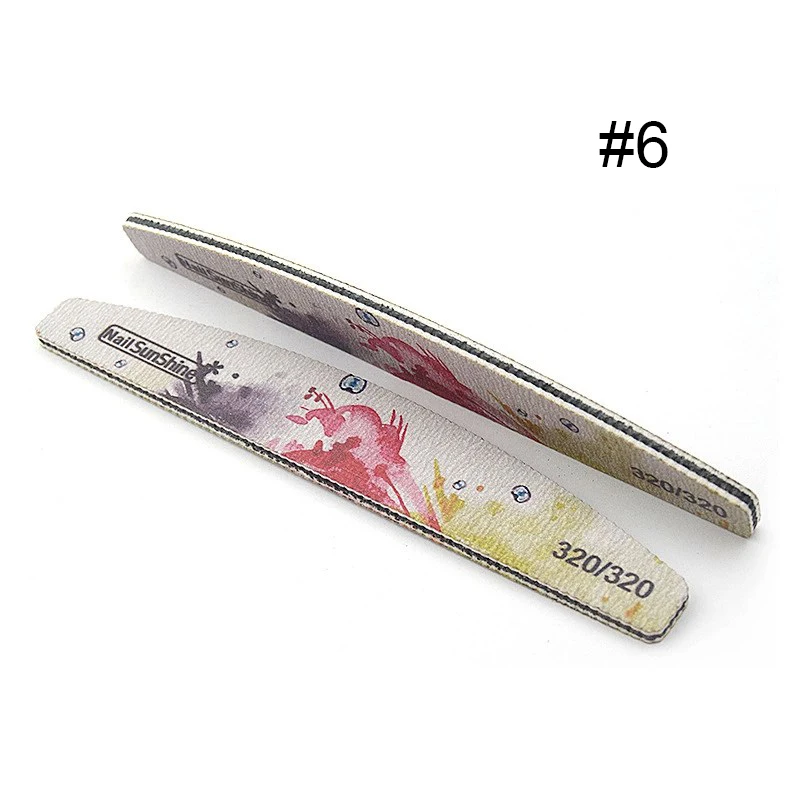 6 Patterns Professional Nail File Flower Sanding Nail File Double Side Nail Buffer Buffing Polish Nail Art Block Pedicure Tools - Цвет: 36