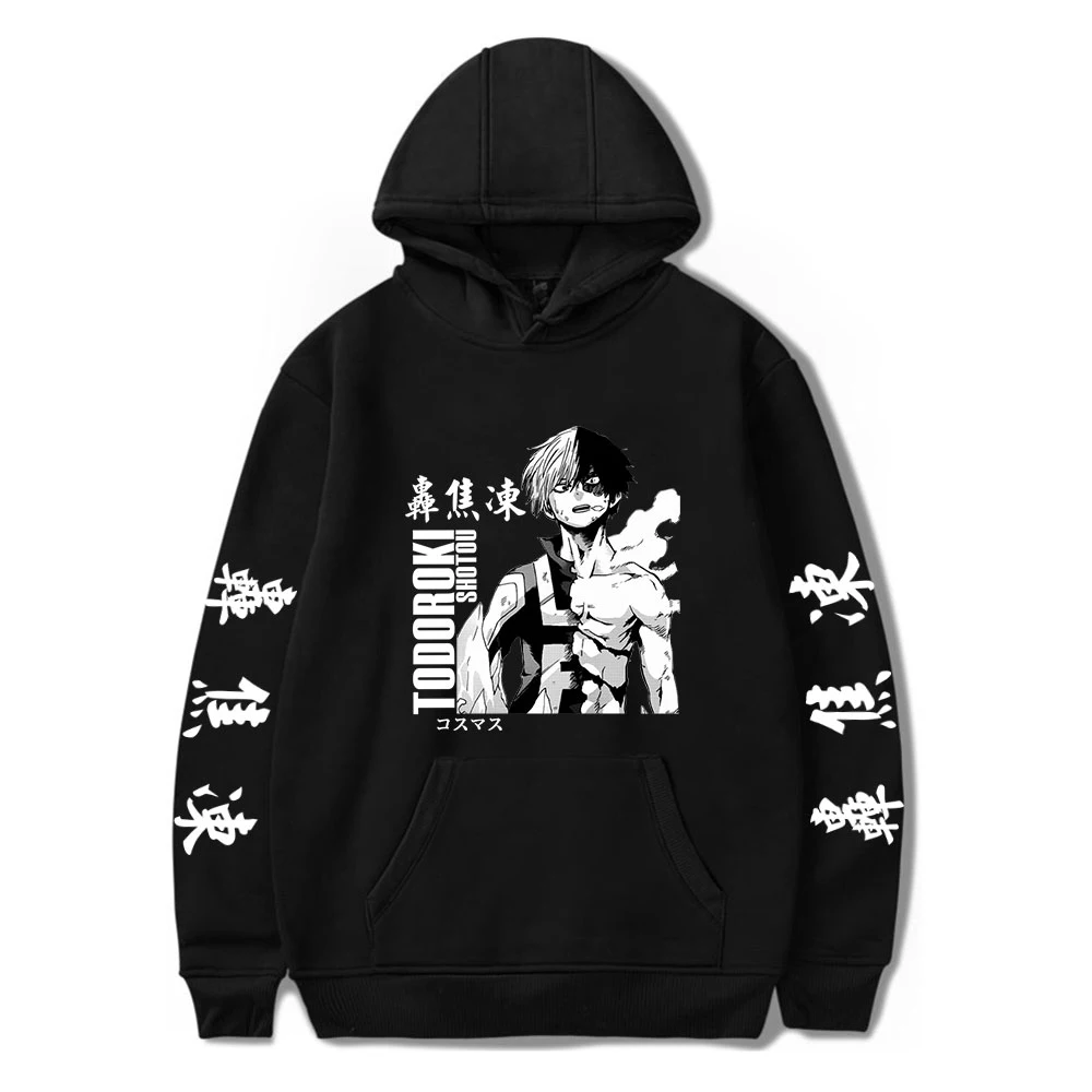 

2021 Anime My Hero Academia Shoto Todoroki Harajuku Hoodie Boys/girls Autumn Sports Hooded Sweatshirt Casual Tracksuit Clothes