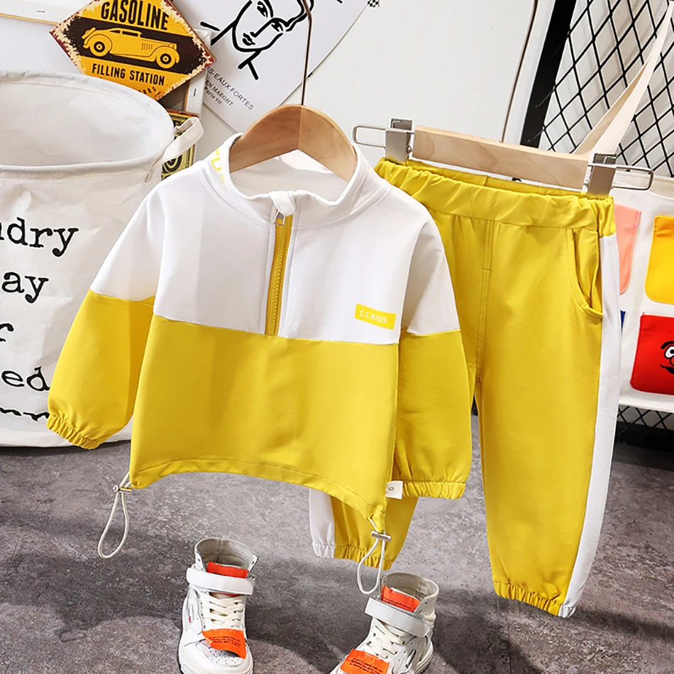 Стильные спортивные костюмы костюм для малышей мальчиков детей из двух