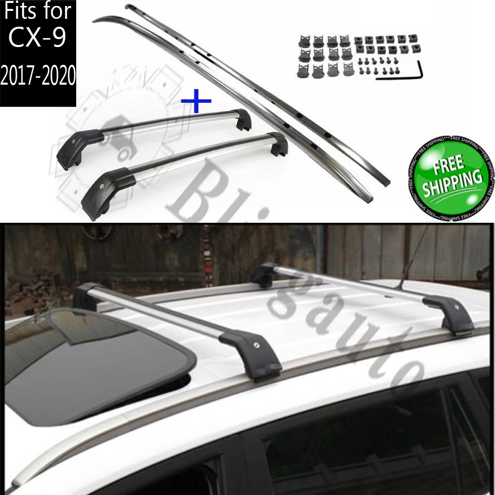 

Aluminium roof rack cross bar fits for M azda CX-9 CX9 2018 2019 2020 luggage rack 4pcs