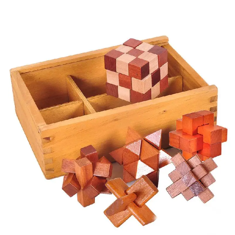 

Children's Wooden Puzzle Hole Ming Lock Montessori Educational Game Suitable For Children's Adult Three-dimensional Puzzle Toy