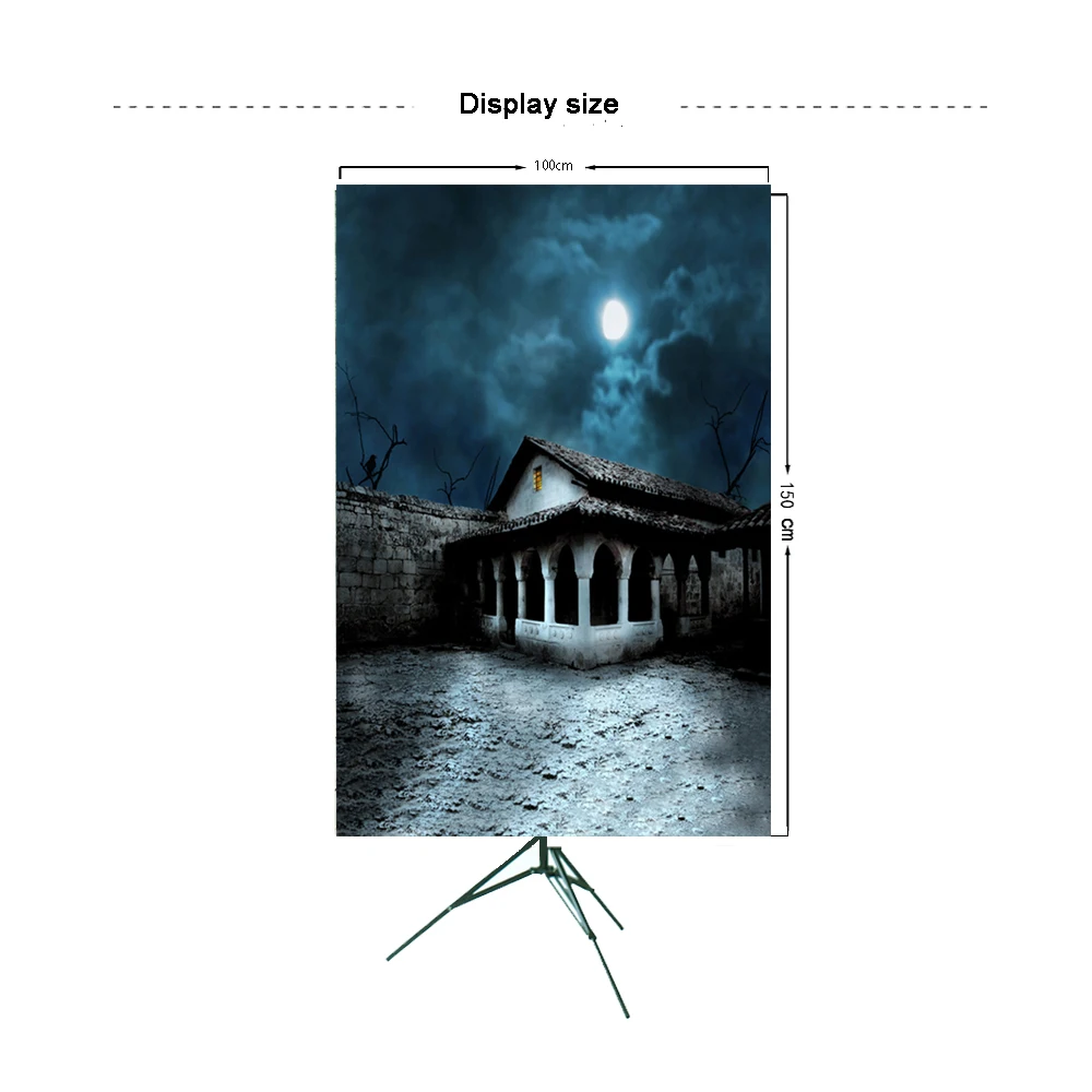 Beebuzz фото фон Хэллоуин новый продукт жуткие здания в темноте с лунным светом