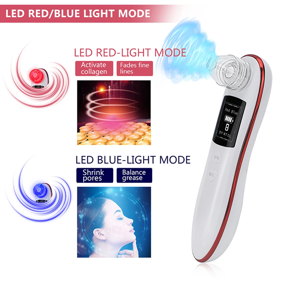 

Facial Blackhead Skin Care Tools Blackhead Vacuum Remover Extractor Facial Nose Pore Acne Pimple Removal Cleaner