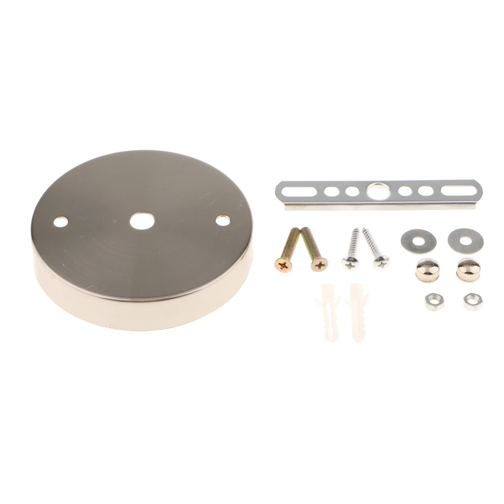 

Ceiling Lamp Plate Kit Pointed Base Disc Pendant Light Accessories 100mmx15mm with Screws, Easy to DIY assembly