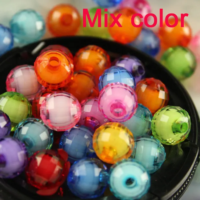 randomly mix colors 8 мм, 10 мм, 12 мм, цветные круглые свободные шарики, акриловые бусины для рукоделия, бисерные плетеные бусины для изготовления ювелирных изделий, детские игрушки - Цвет: randomly mix colors
