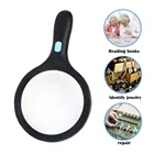 Увеличительное стекло, увеличительное стекло с 12 Светодиодный одами и нескользящей ручкой