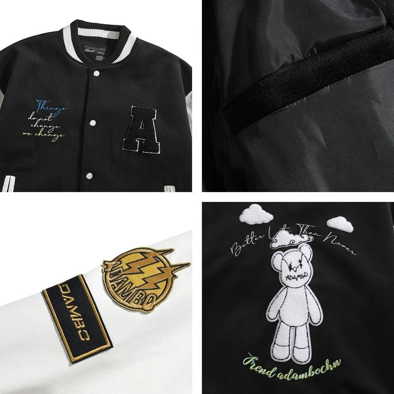 

American baseball uniform men's spring and autumn flight jacket men's spring jacket couple Japanese tide brand men's 2021 new