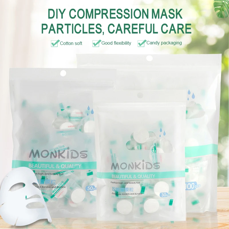 

30/50/100pcs/ pask Compressed Face Mask Paper DIY Natural Skin Care Wrapped Masks Disposable Facial Masks Papers Women TXTB1