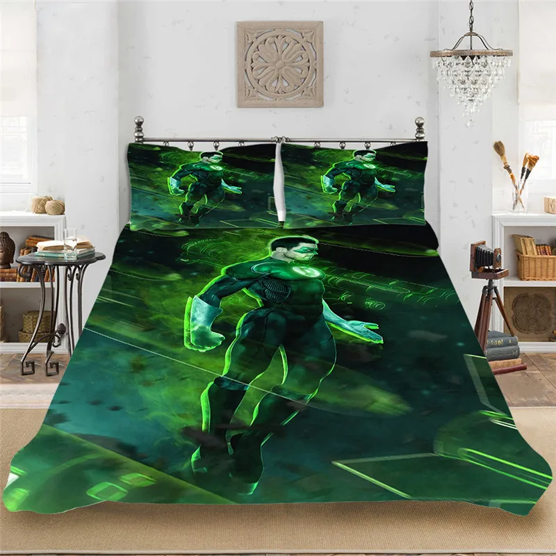 Зеленый Фонарь DC супергерой король полный размер постельных принадлежностей
