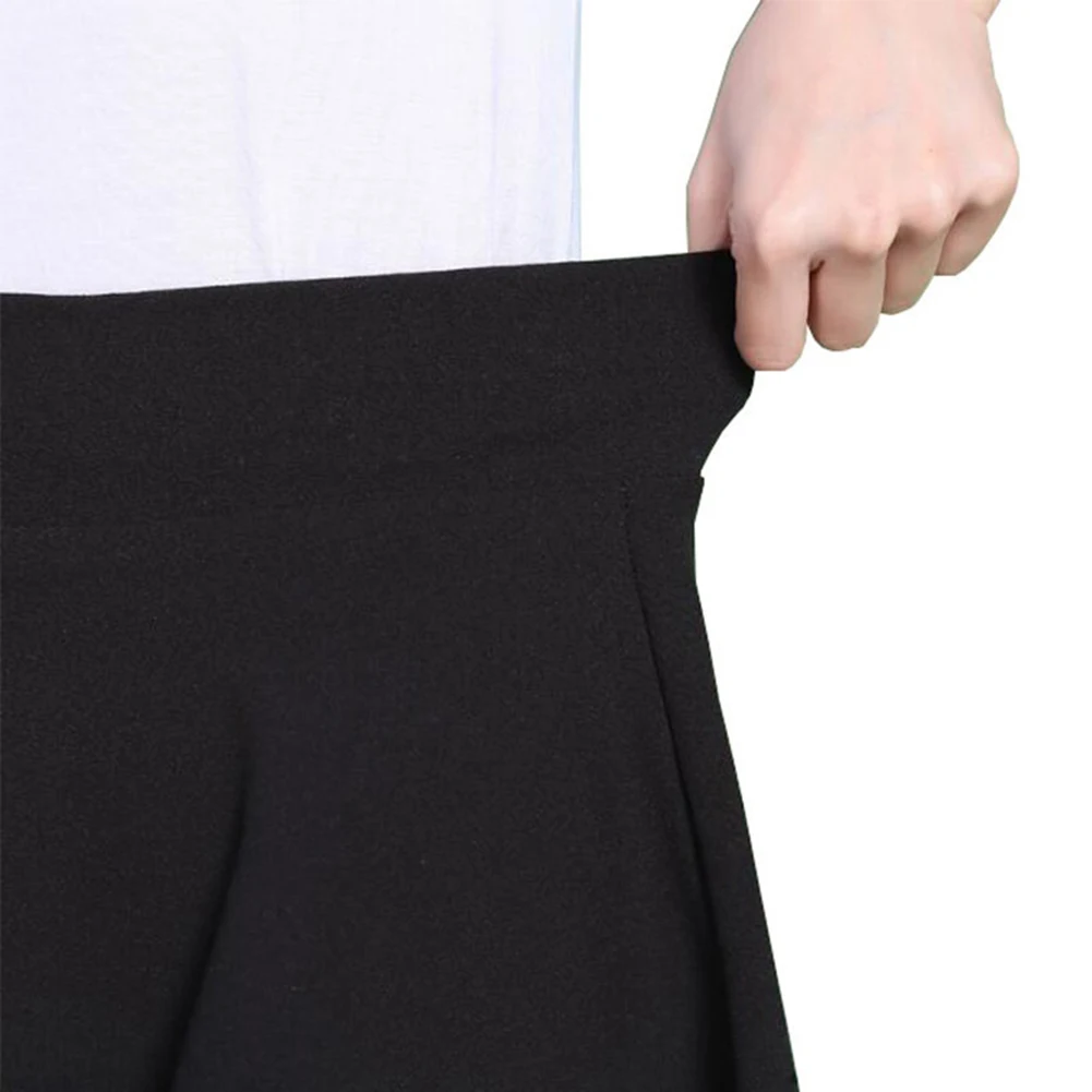 

Women Fashion Solid Color High Waist Stripe Pleated A Line Mini School Skirt
