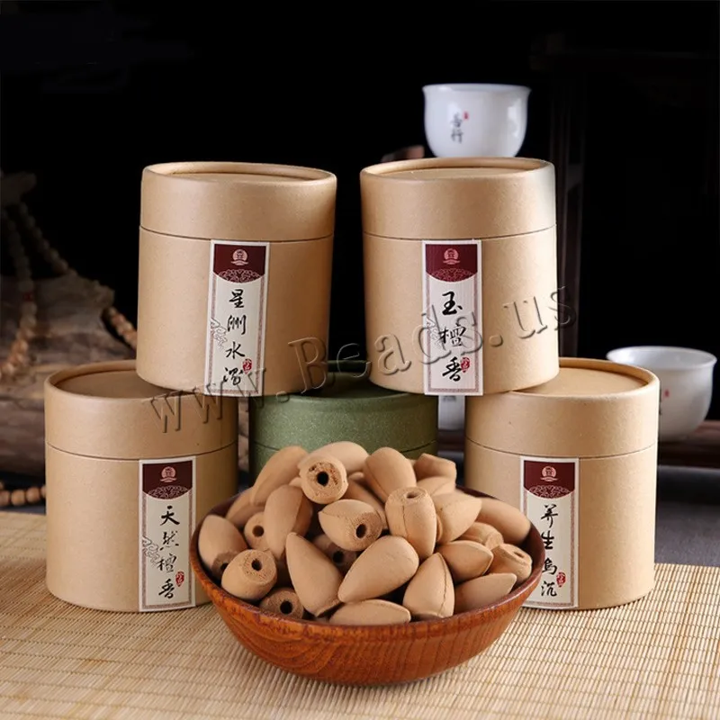 

Sandalwood Backflow Incense Approx 50pc/Box Natural Fragrance Handmade Tibetan Aromatherapy For Home Fresh Air