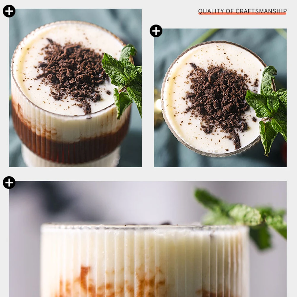 Прозрачная стеклянная чашка кружка для чая кофе ледяного пива термостойкая с