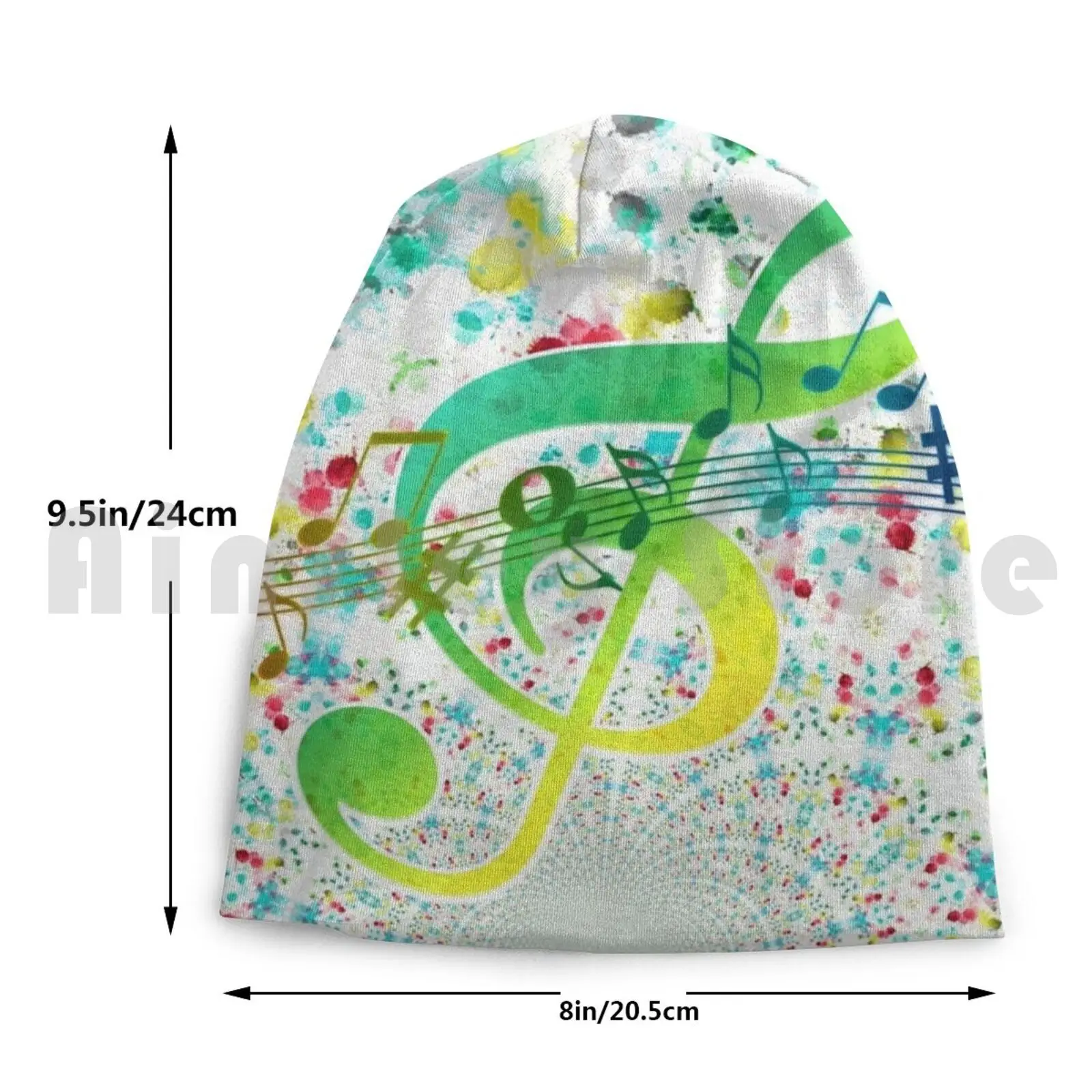 Шапка-бини с музыкальными нотами вязаная шапка в стиле хип-хоп музыкальные ноты