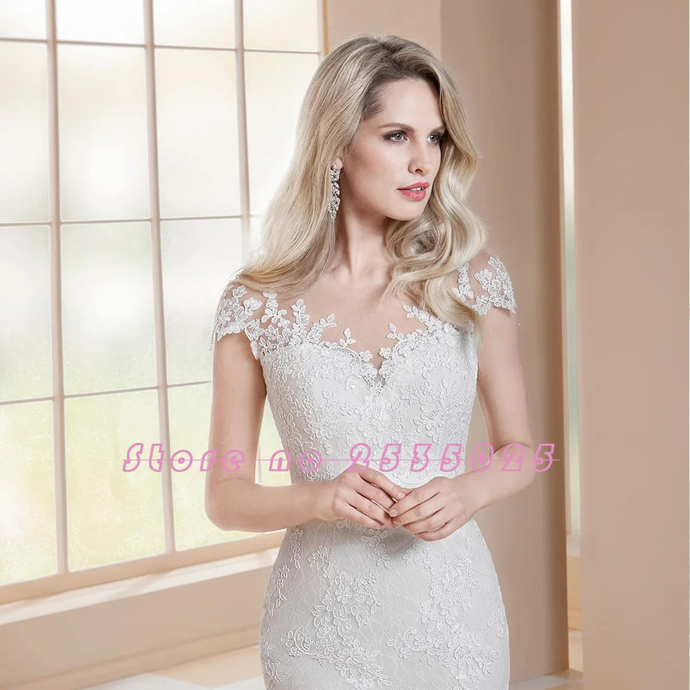 Новая коллекция Свадебные платья Русалочки Boho Vestido De Novia Sirena Кепки с аппликацией