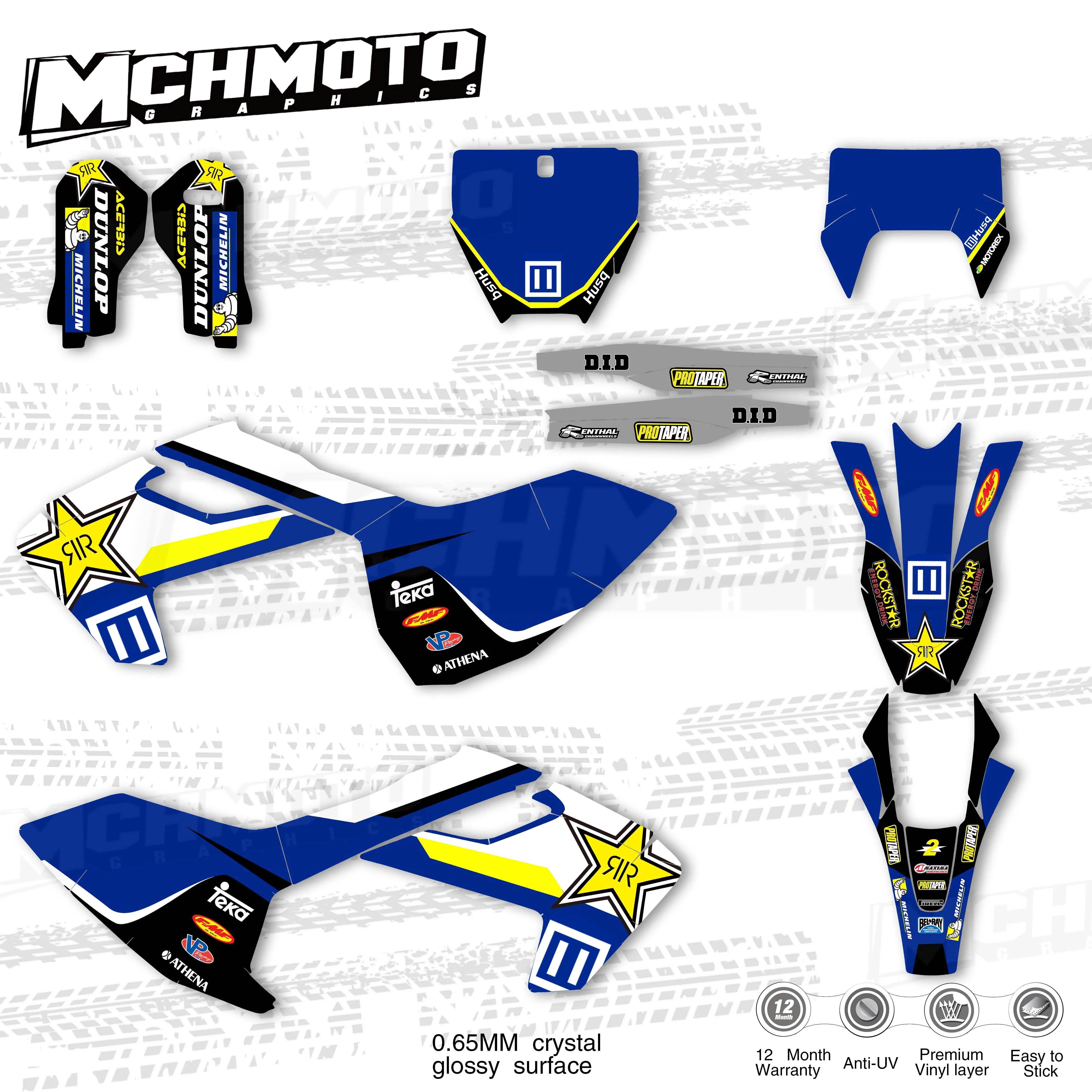 MCHMFG мотоциклетная команда графические наклейки для Kit DECO Husqvarna TE FE TX 2017 2019 TC FC 2016 2018