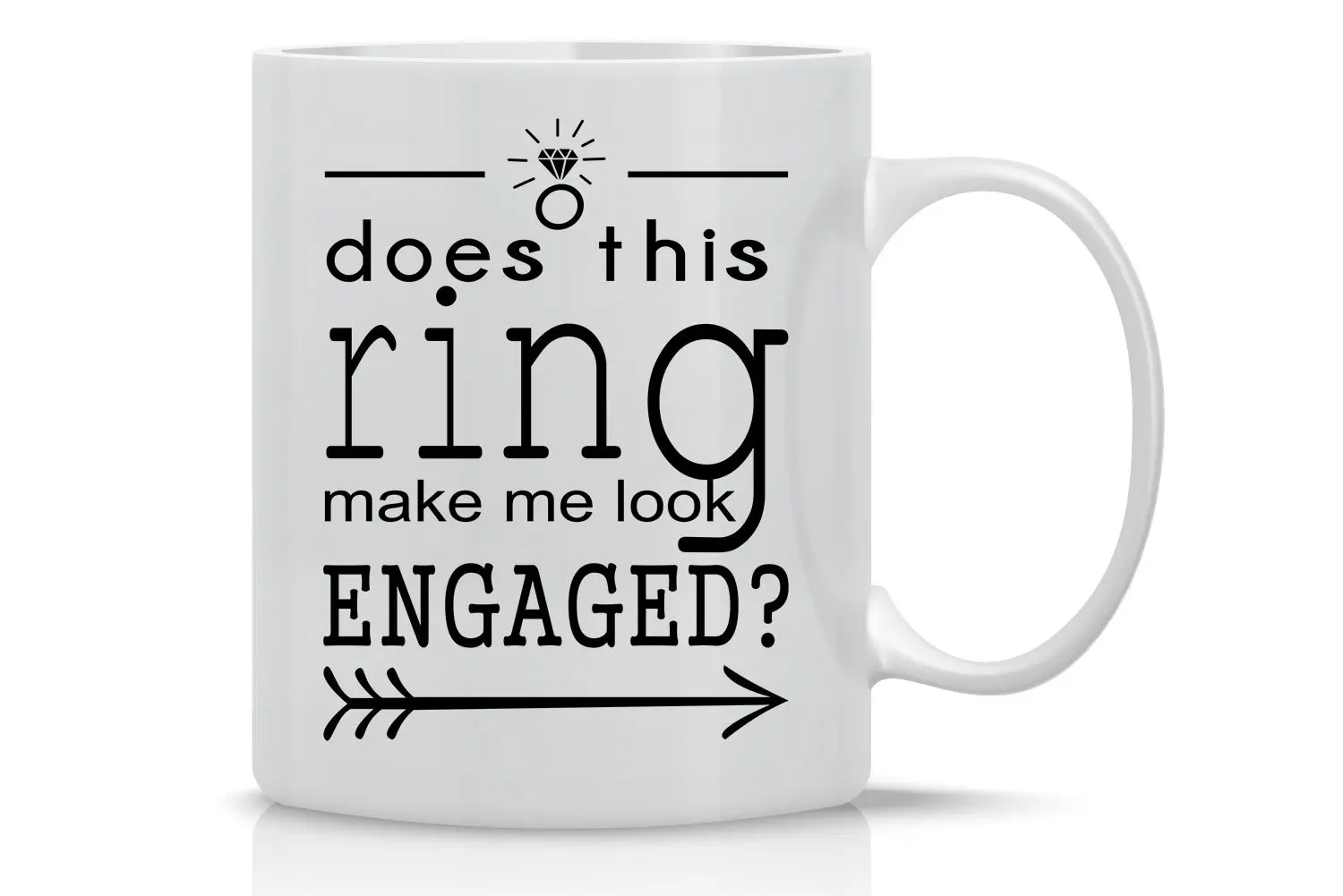 Christmas Gifts Funny Coffee Mug Does This Ring Make Me Look Engaged 11Oz Novelty Ceramic Cups | Дом и сад