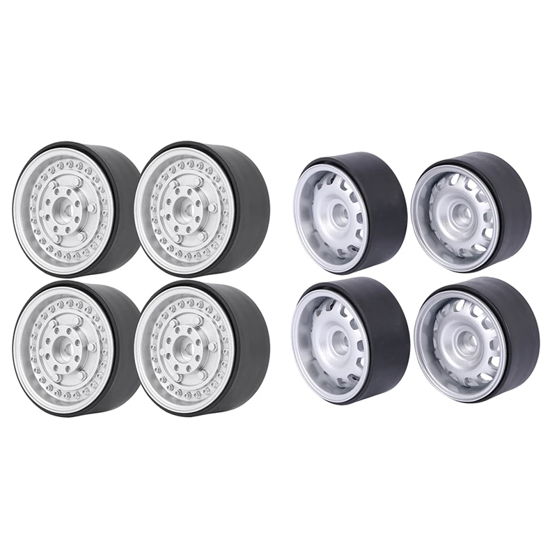 

8 Pcs Metal 1.9Inch Beadlock Wheel Rim Hub for 1/10 Rc Crawler Car Axial Scx10 90046 Traxxas Trx4
