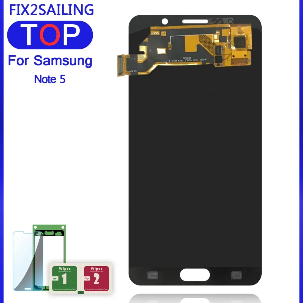 ЖК-дисплей s для samsung Galaxy Note 5 N9200 N920T N920A N920I N920G Supuer AMOLED ЖК-дисплей сенсорный экран сборка запчасти