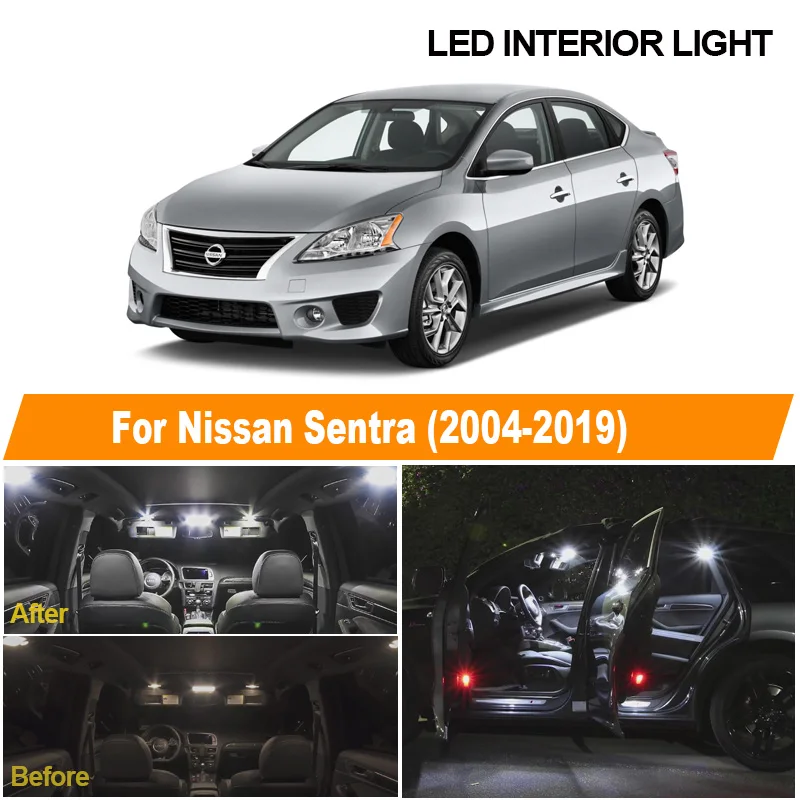 Белый цвет внутренняя подсветка для чтения карты купольная лампа Nissan Sentra 2004 2005
