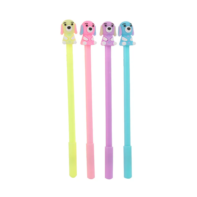 20 Pcs Cute Cute Pet Dog Gel Pen Creative Office Stationery Cartoon Student Signature Pen Wholesale