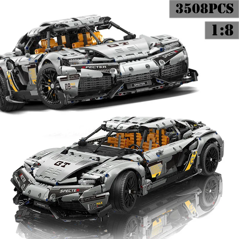 

Новинка 2021, конструктор гоночный MOC в масштабе 1:8 GT, игрушечный автомобиль, модель конструктора «сделай сам», игрушка для мальчика, подарок н...