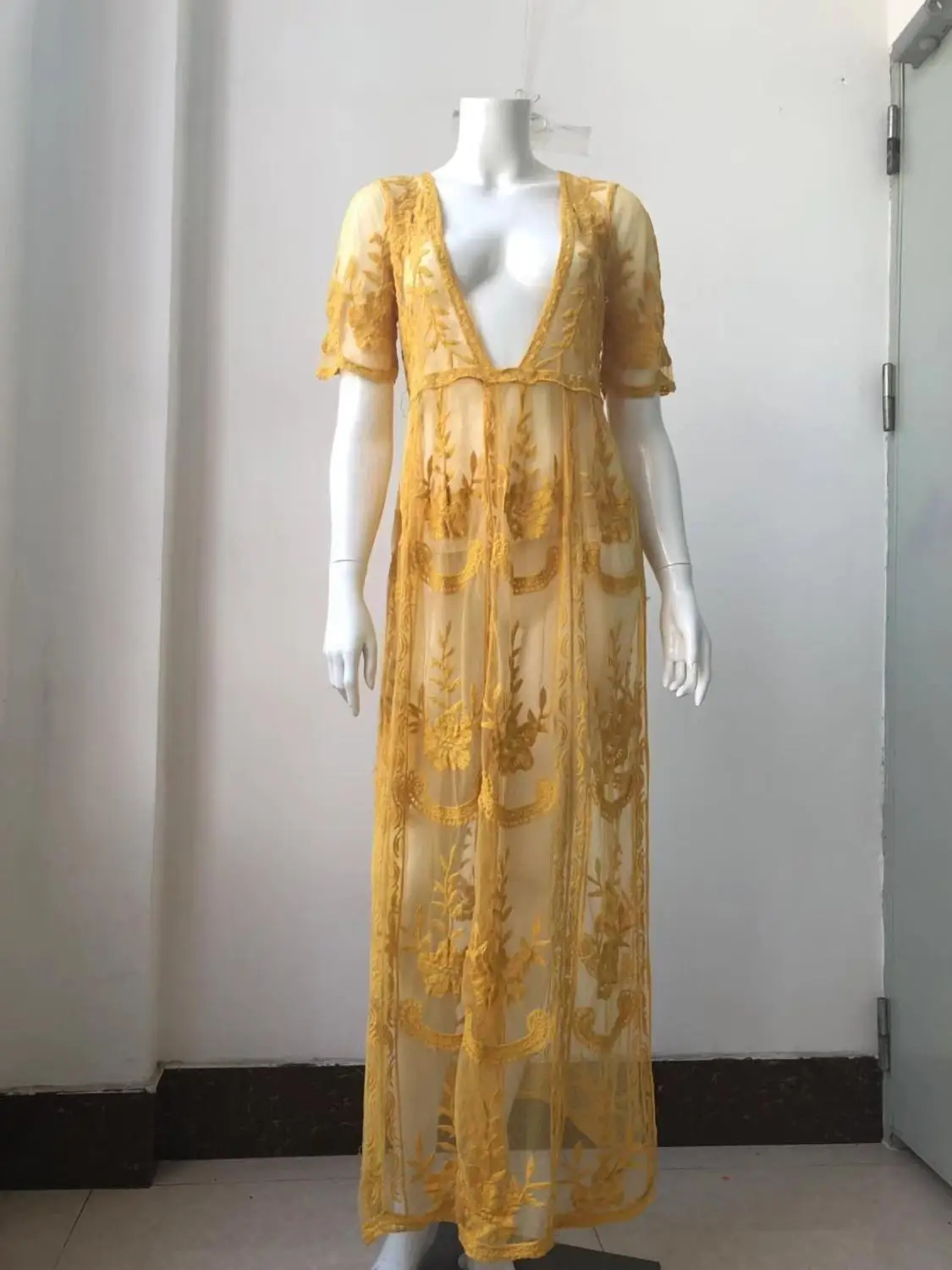 Без подкладки летние женские Ретро элегантные длинные кружевные вечерние платья