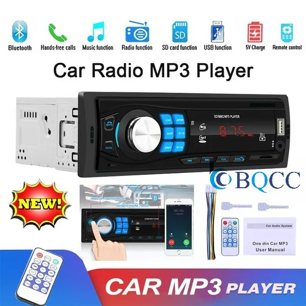 Автомагнитола 1DIN автомобильное радио стерео Bluetooth аудио TF/USB/AUX/FM головное