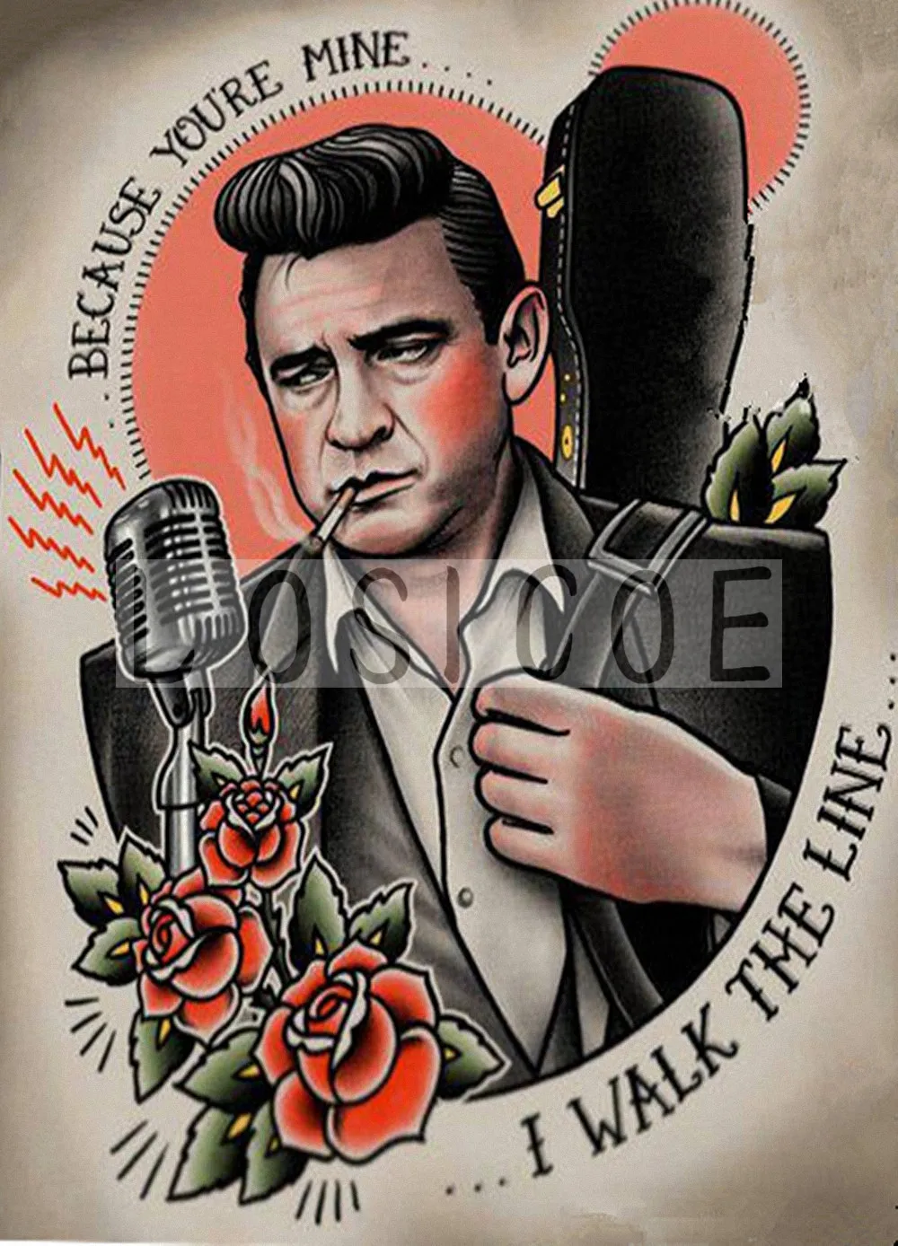 Потому что вы моя.. Я иду по линии .. Винтажный постер из крафт бумаги с принтом