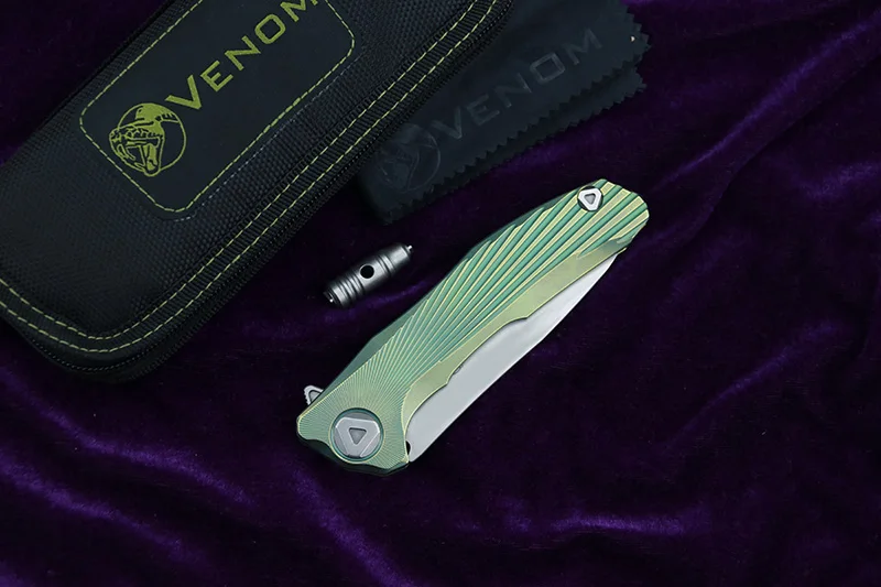 Складной нож VENOM Kevin John New Concept Flipper титановый Карманный резец для кемпинга и охоты