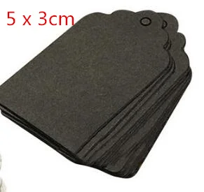 5 x 3cm black 50 шт волнистые крафт-бумажные бирки бумажные этикетки карты для свадьбы/конфеты/Детские Подарочные продукты бирка посылка на заказ бирка для одежды - Цвет: 5 x 3cm black