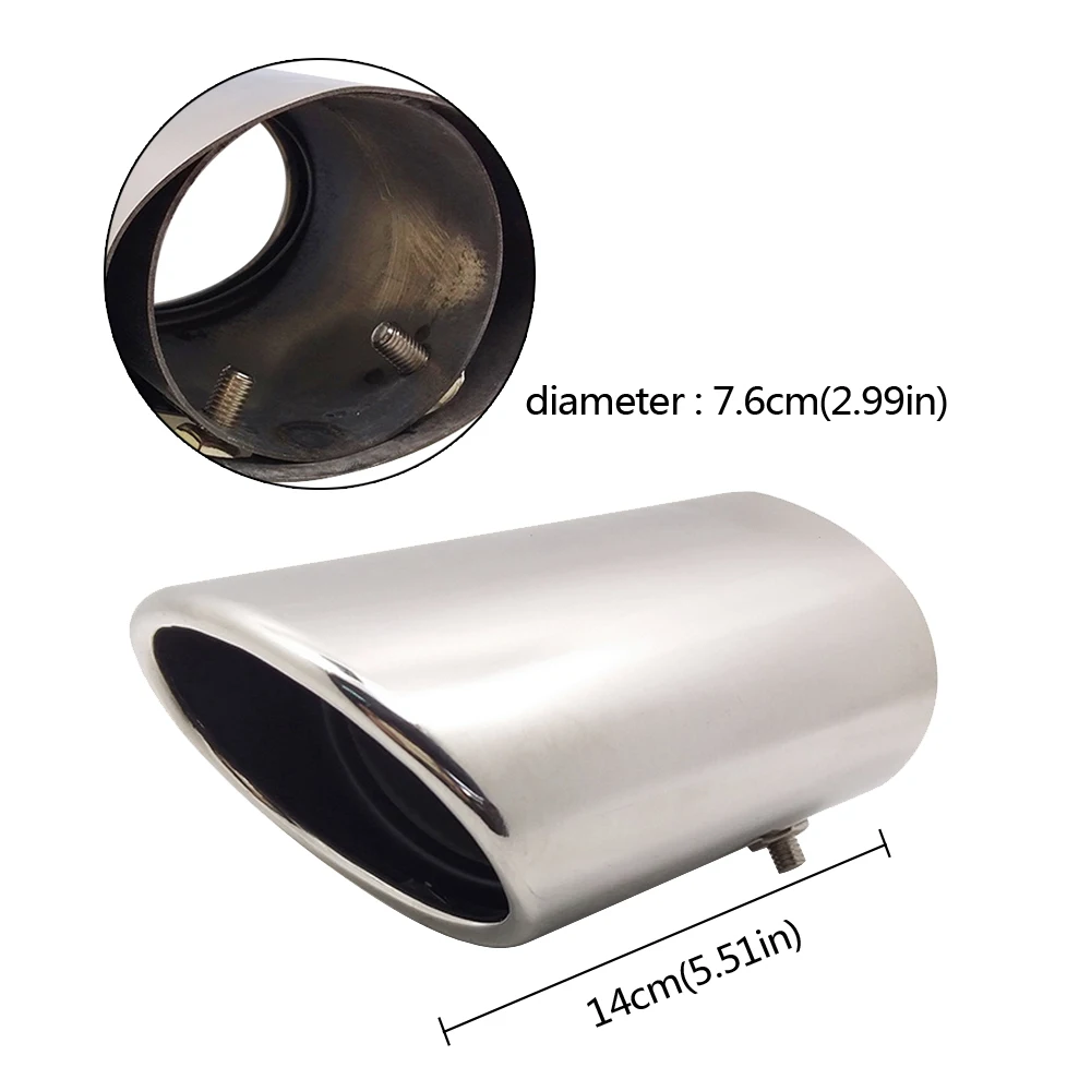 Овальный автомобиль задний наконечник на глушетель выхлопной трубы для Toyota Prado