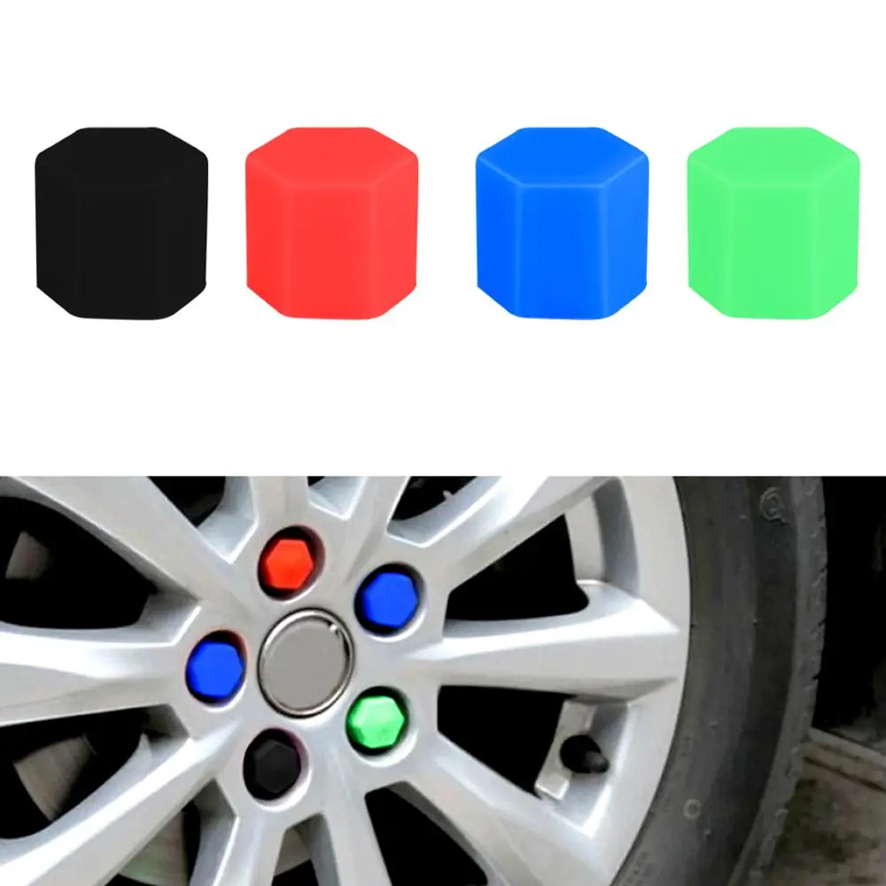 20 шт. универсальный силиконовый чехол с шестигранной головкой колесные гайка