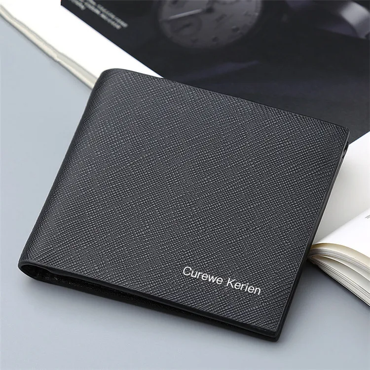 Новый модный бумажник для мужчин из искусственной кожи PU короткий тонкий повседневный многофункциональный держатель карт и кошелек для монет.