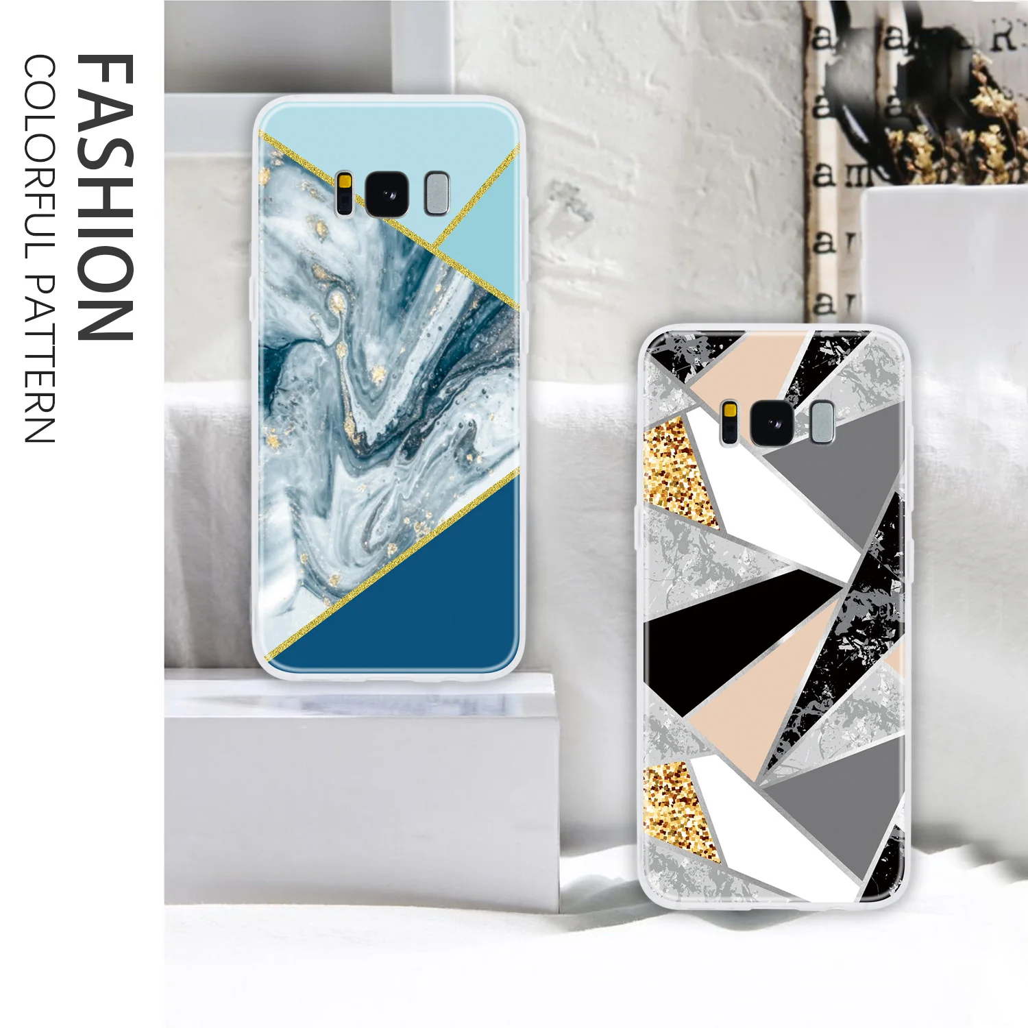 Кожаные чехлы для samsung S8 роскошный Алмазный блестящий чехол Galaxy telefoon Мягкий ТПУ