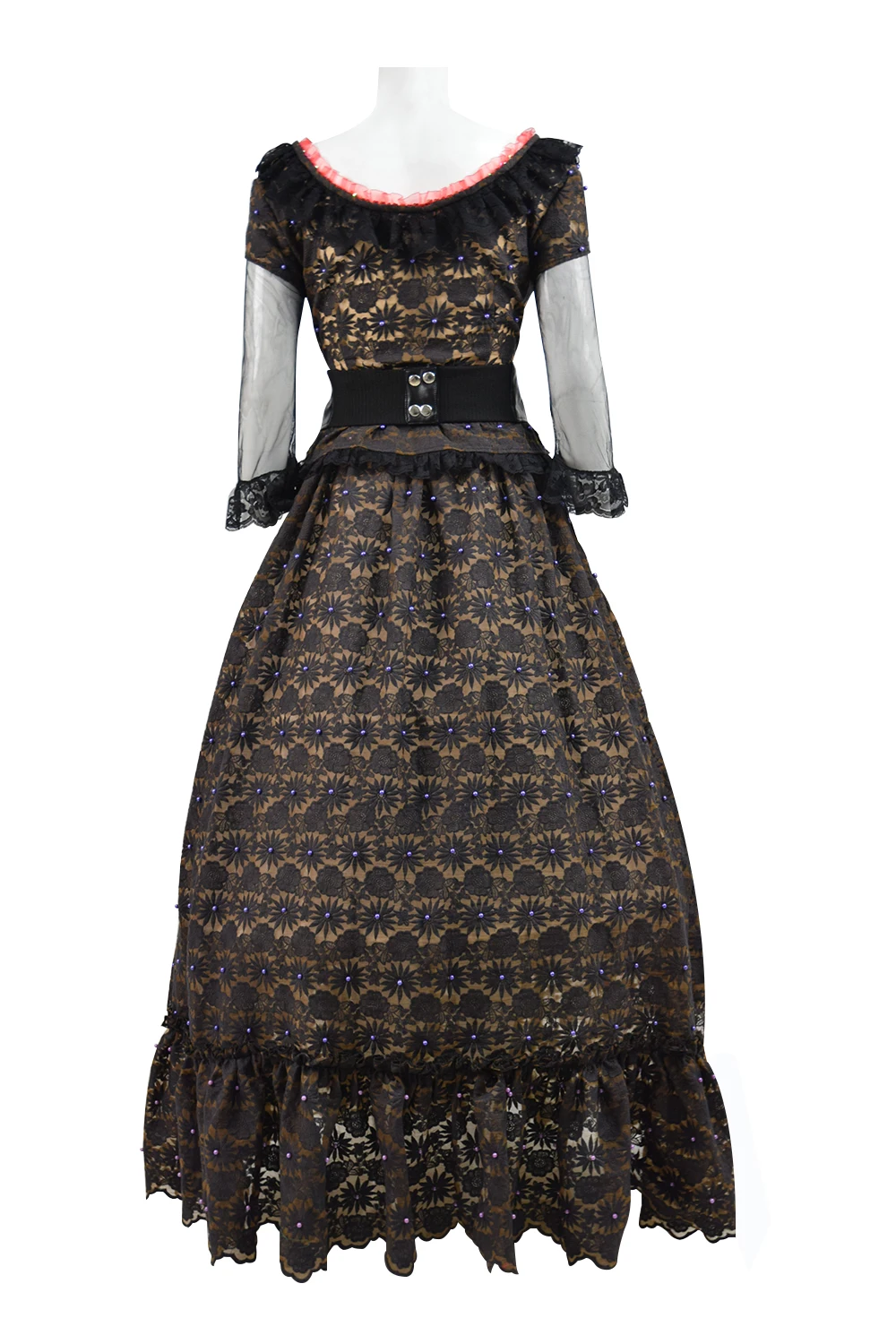 Cosdaddy г-жа Ловетт косплей костюм для женщин вечерние черное кружевное платье на