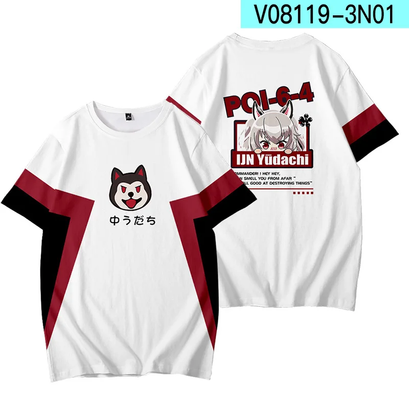 

Japan Anime Azur Lane 3D T Shirt Women Men Summer Fashion Short Sleeve Funny Tshirt Graphic Tees Streetwear Cosplay Costume